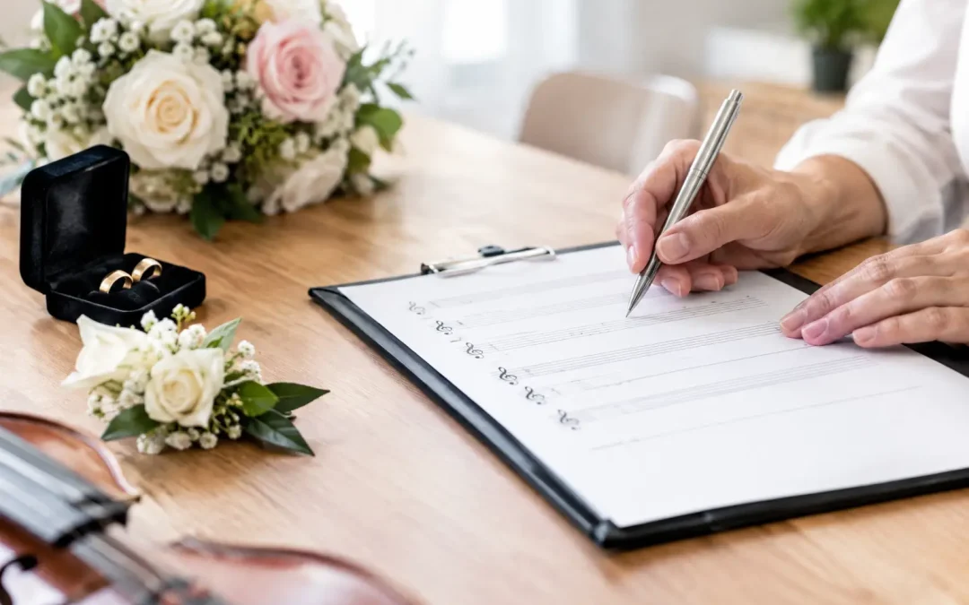Musikbogen für die Hochzeit richtig ausfüllen